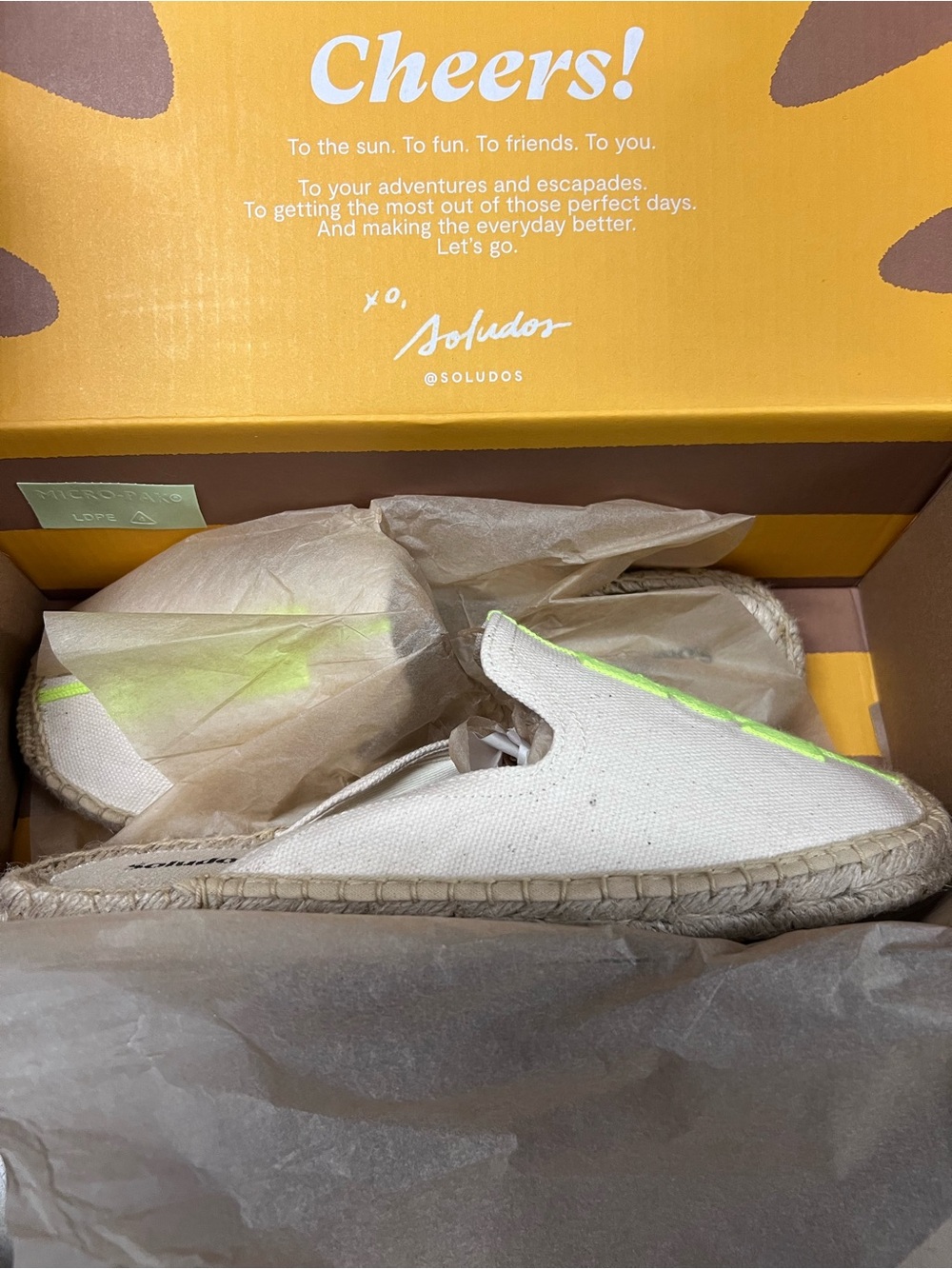 Soludos x Molyan Neon Smoking Mule Espadrilles NEW - Picture 10 of 11